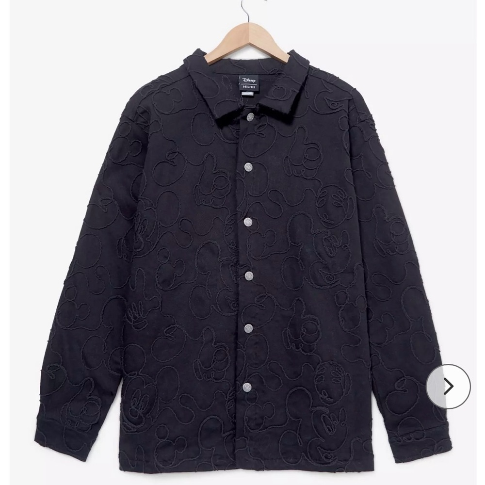 Disney Black Embroidered Shirt Jacket